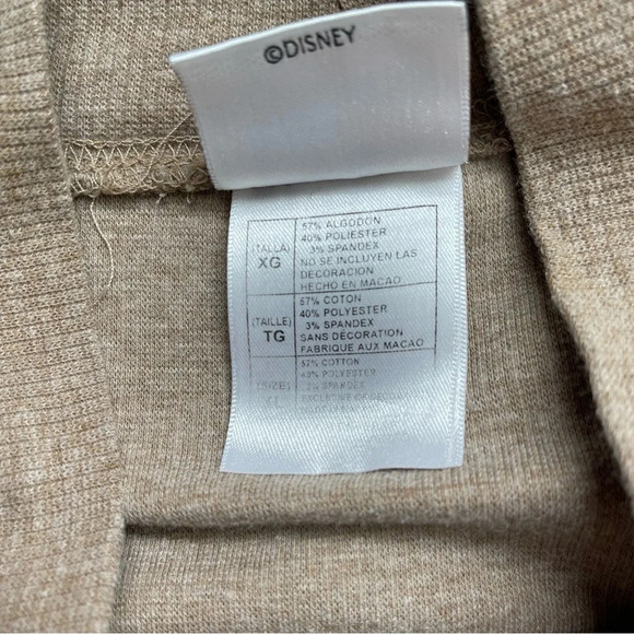 Disney Tan Embroidered Eeyore & Piglet Rib Turtleneck Sweater Xlarge Women’s - Picture 9 of 10